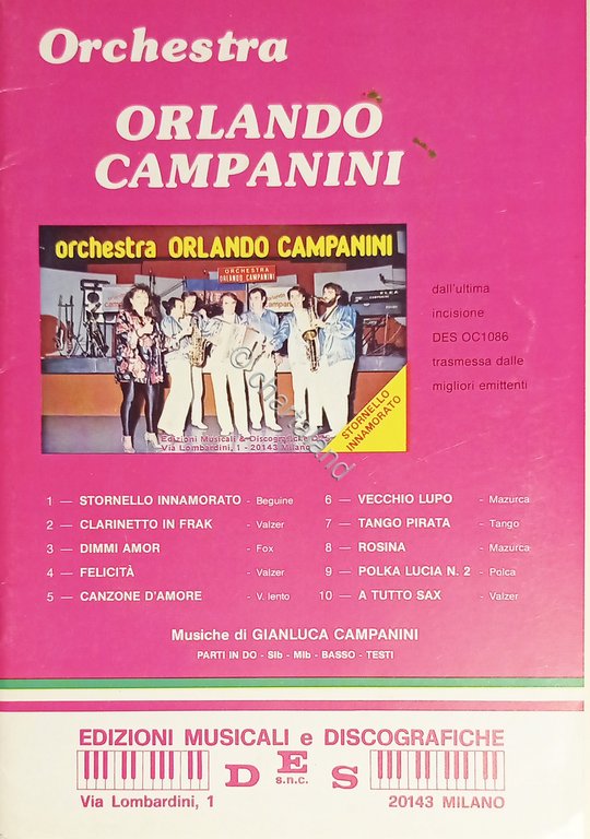 Spartiti - Orchestra Orlando Campanini - Musiche di Gianluca Campanini …