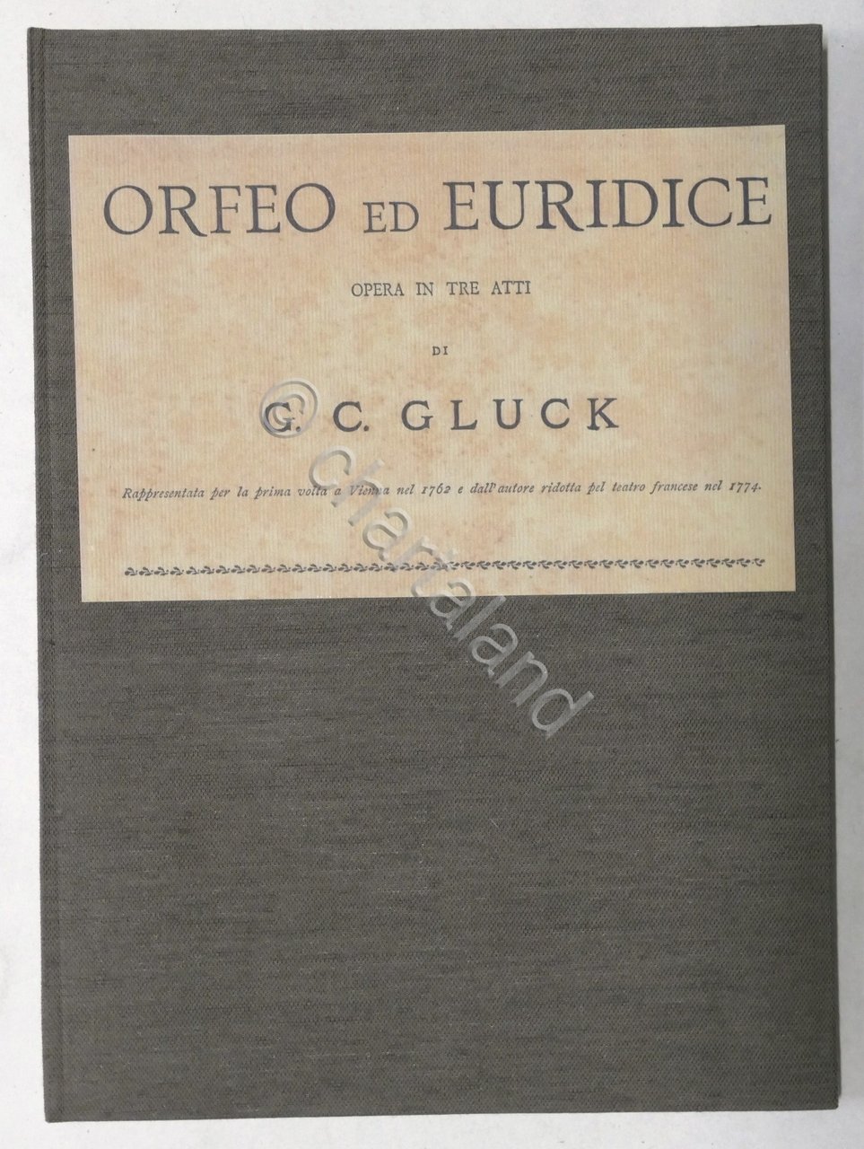 Spartiti - Orfeo ed euridice - Opera in tre atti …
