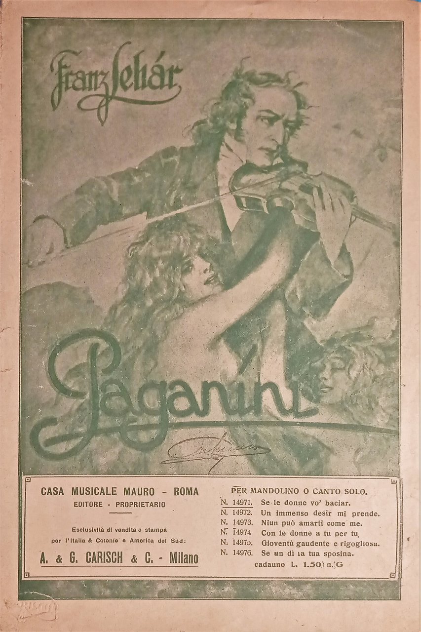 Spartiti - Paganini - Aria di Paganini di F. Lehàr … | Immagine principale