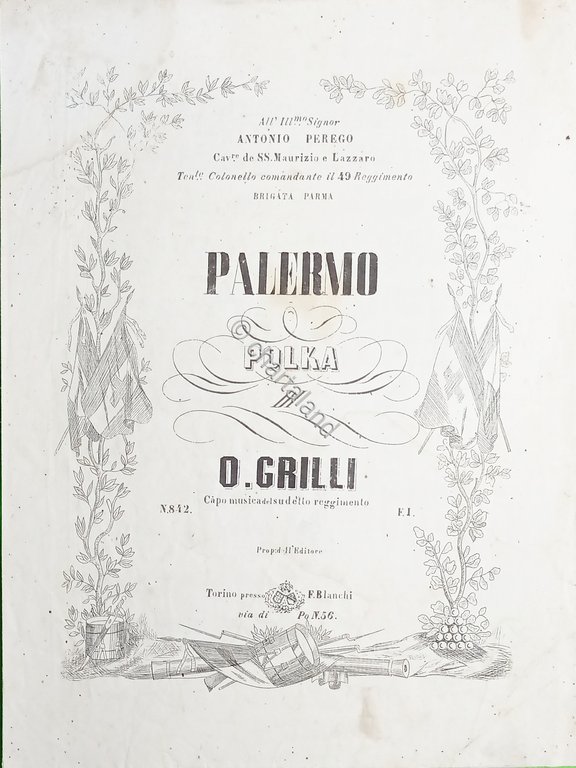 Spartiti - Palermo - Polka per Pianoforte di O. Grilli