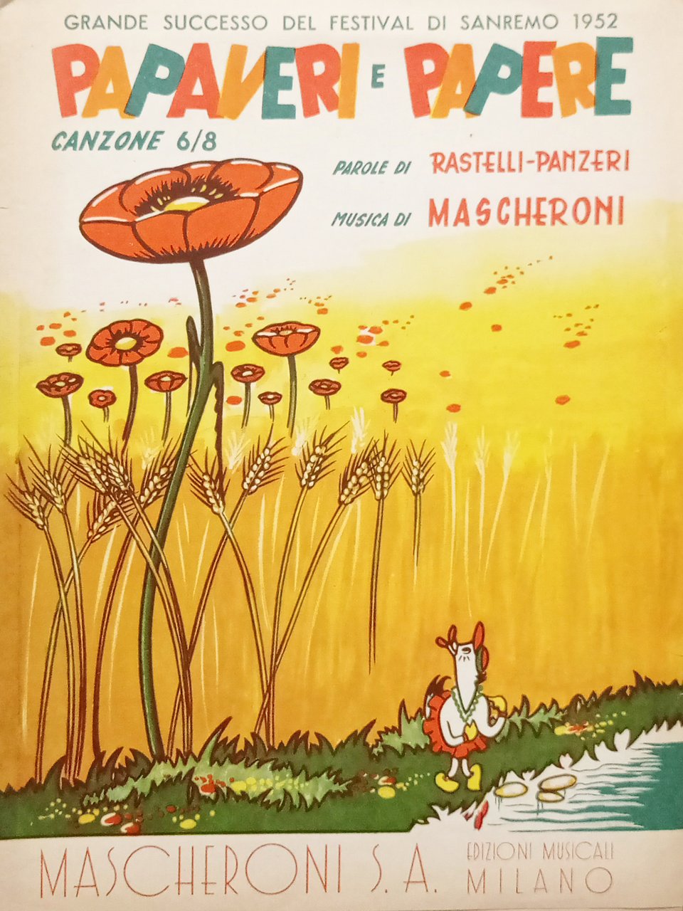 Spartiti - Papaveri e Paperi - Canzone di Rastelli-Panzeri e …