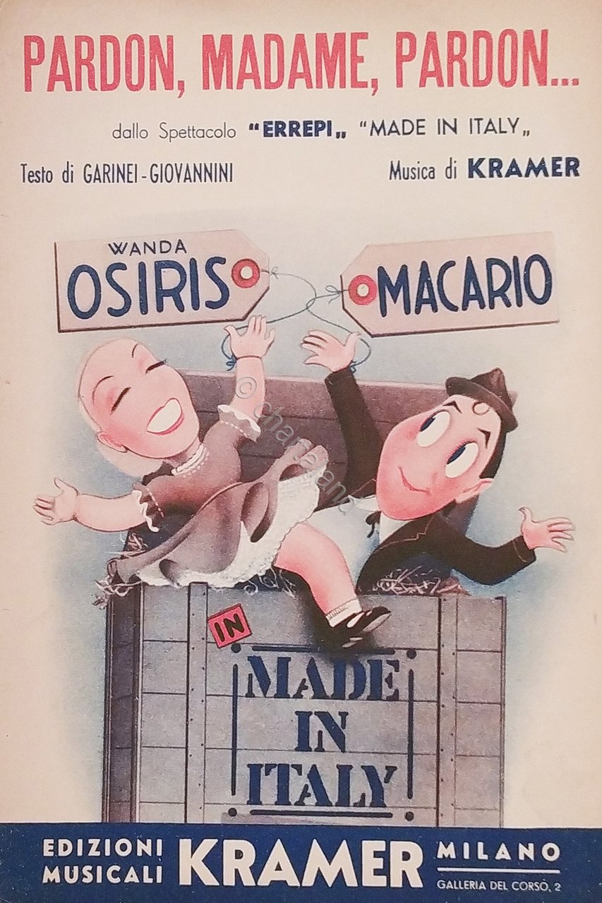 Spartiti - Pardon, Madame, Pardon - Slow - Canto Mandolino …