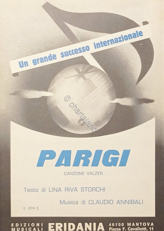 Spartiti - Parigi ( Canzone Valzer ) - Musica di …