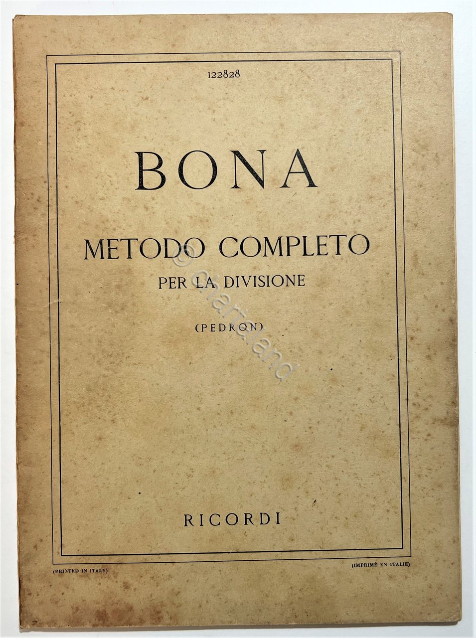 Spartiti - Pasquale Bona - Metodo Completo per la Divisione …