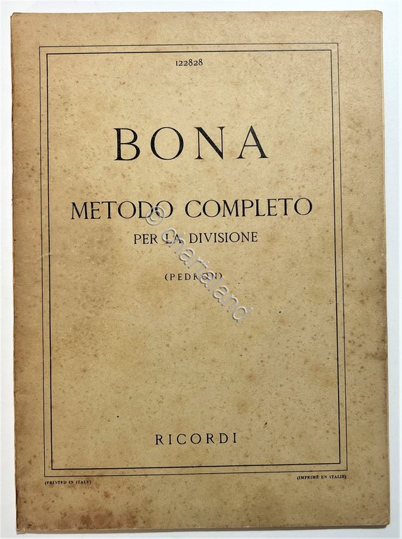 Spartiti - Pasquale Bona - Metodo Completo per la Divisione …