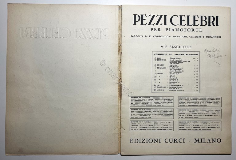 Spartiti - Pezzi Celebri per Pianoforte: VII° Fascicolo - ed. … | Immagine Gallery 2