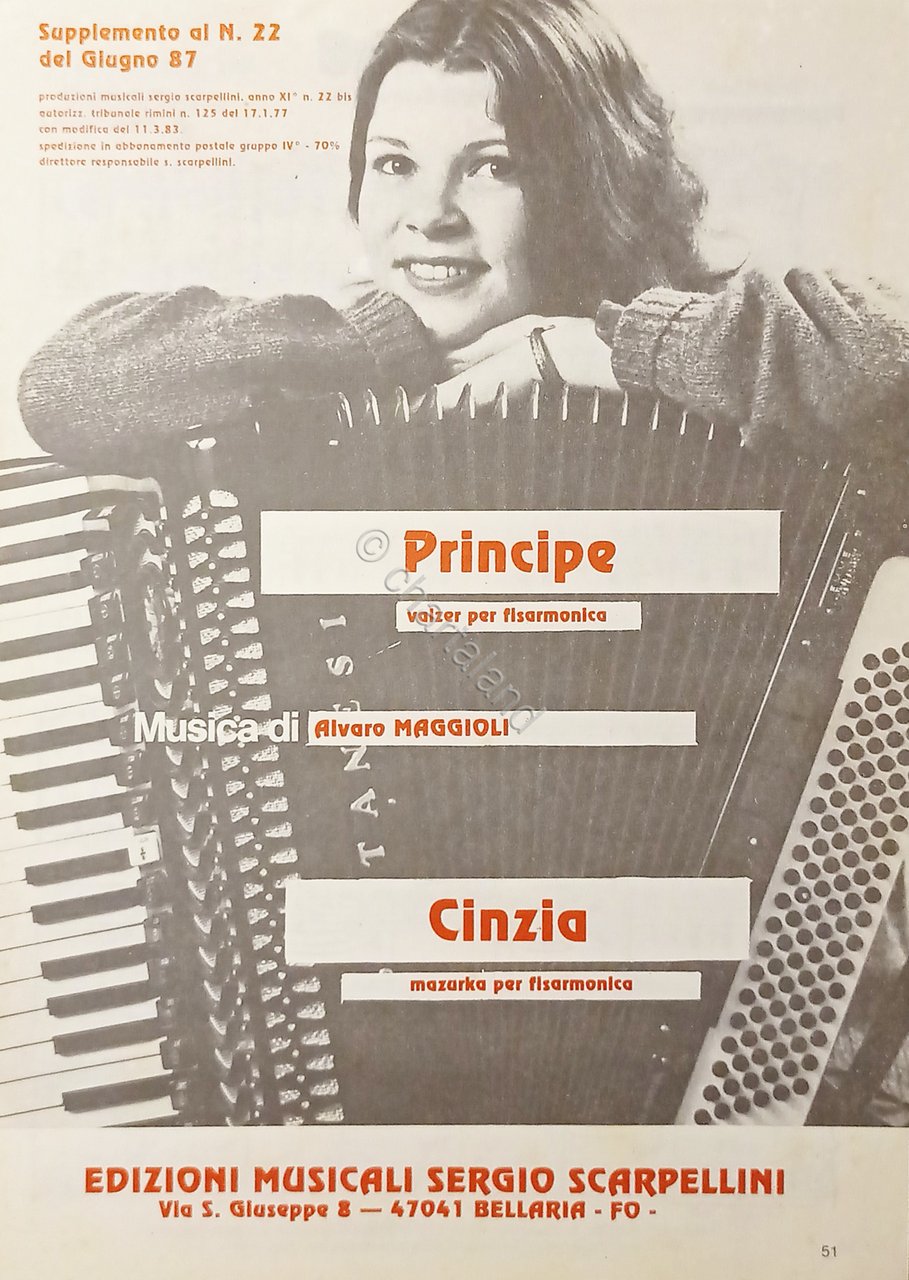 Spartiti - Principe - Cinzia per Fisarmonica - Musica di …
