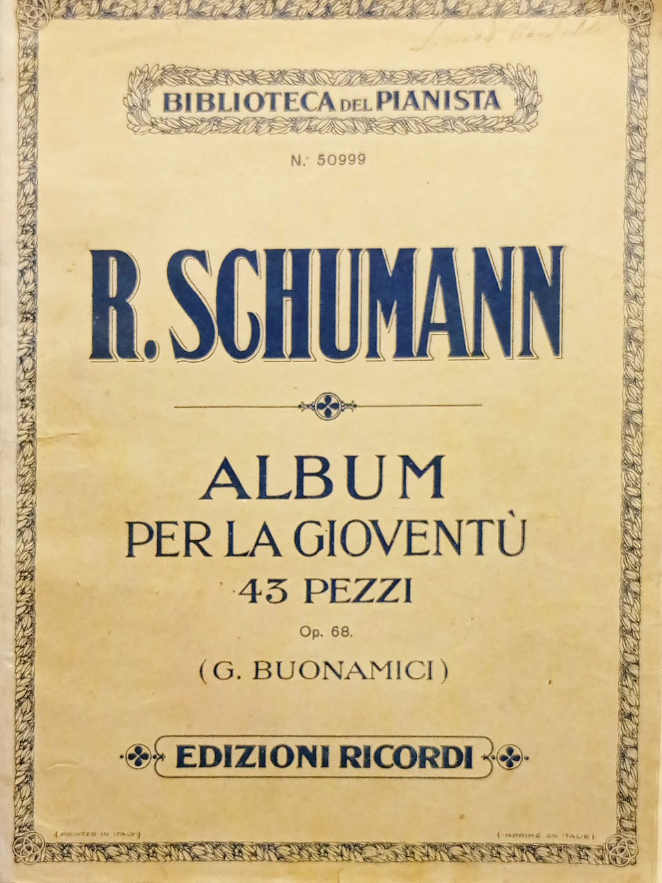 Spartiti - R. Schumann - Album per la Gioventù - …