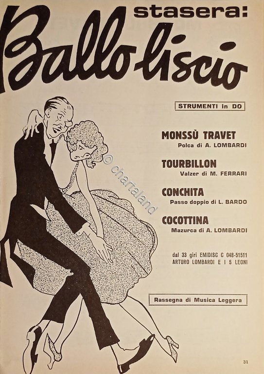 Spartiti - Raccolta Ballo Liscio - Strumenti in DO - …