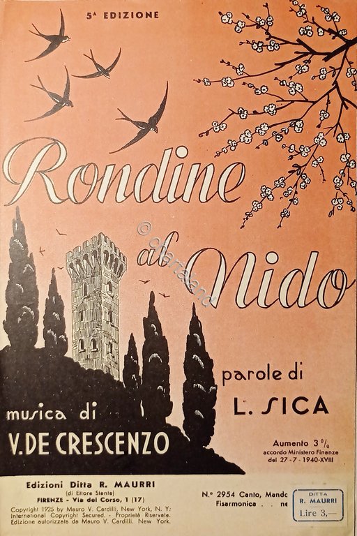 Spartiti - Rondini al Nido di L. Sica e V. …