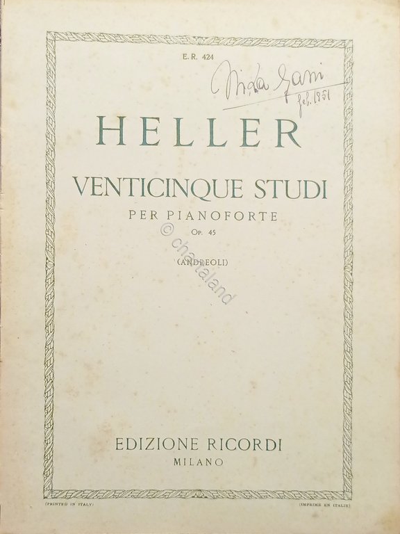 Spartiti - S. Heller - Venticinque Studi per Pianoforte Op. … | Immagine Gallery 2