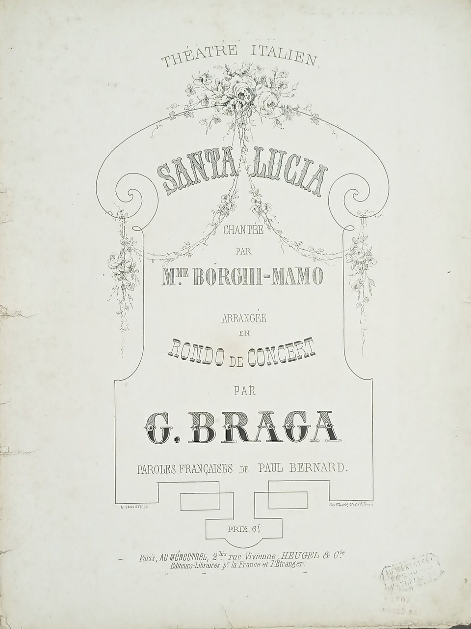 Spartiti - Santa Lucia - Chanté par Borghi-Mamo - Rondo … | Immagine principale