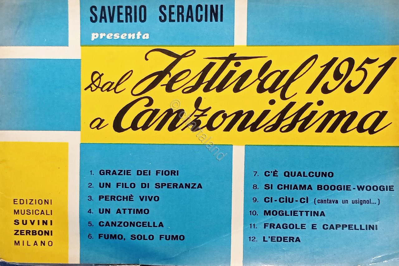 Spartiti - Saverio Seracini presenta Dal Festival a Canzonissima 1951 …