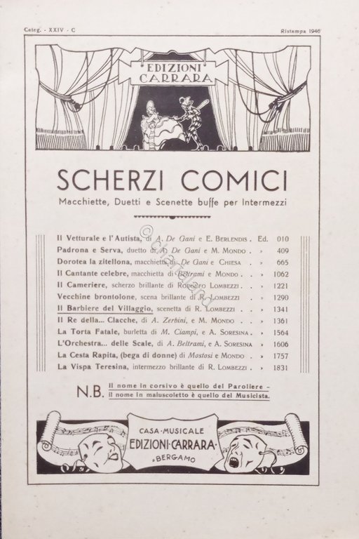 Spartiti - Scherzi Comici - Il Barbiere del Villaggio - …