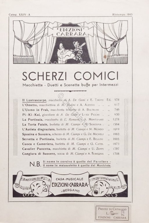 Spartiti - Scherzi Comici - Il Lustrascarpe - Macchietta di …