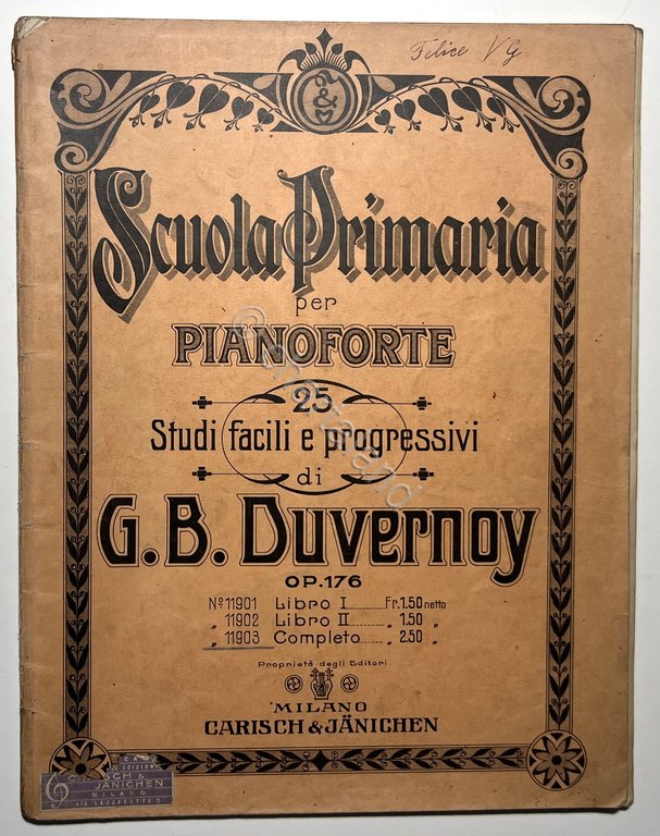Spartiti - Scuola Primaria per Pianoforte - 25 Studi di … | Immagine Gallery 3
