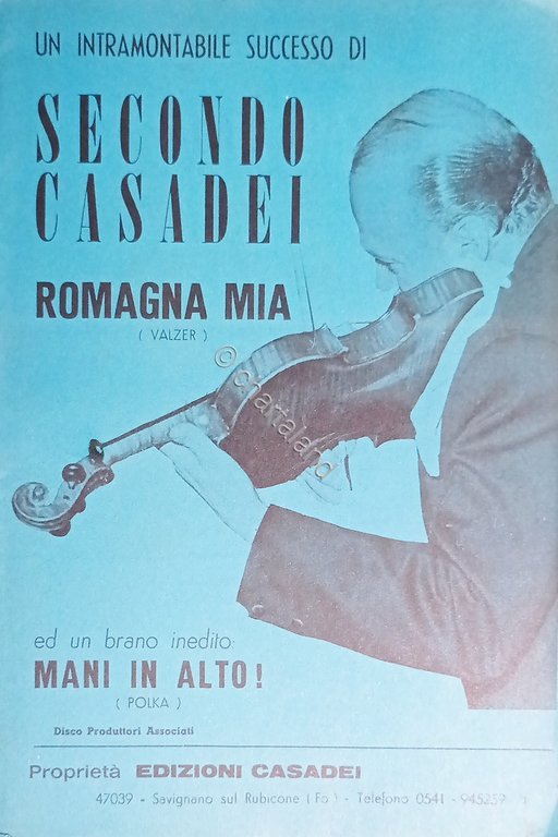 Spartiti - Secondo Casadei - Romagna mia (Valzer) - Mani …