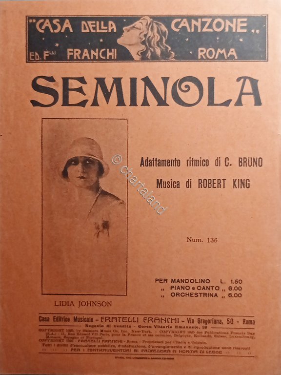 Spartiti - Seminola - C. Bruno e R. King - …