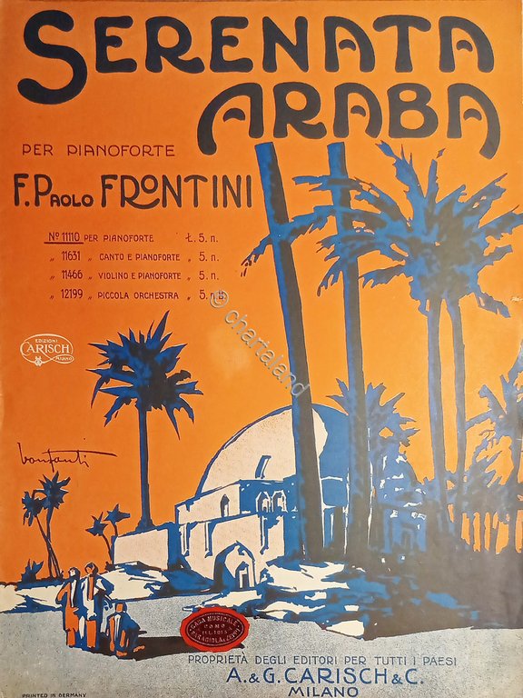 Spartiti - Serenata Araba per Pianoforte di F. Paolo Frontini