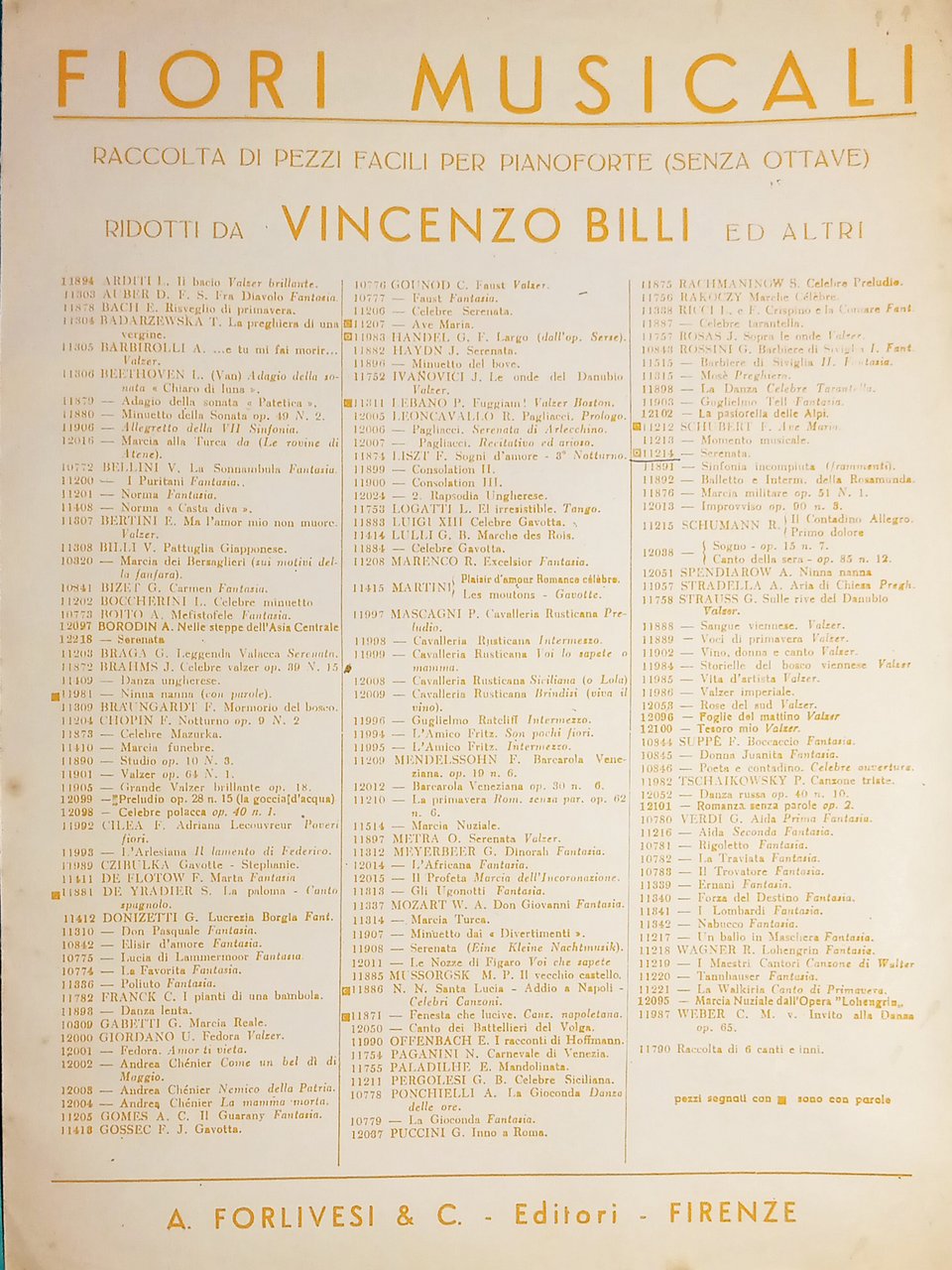 Spartiti - Serenata di F. Schubert per Pianoforte di V. …
