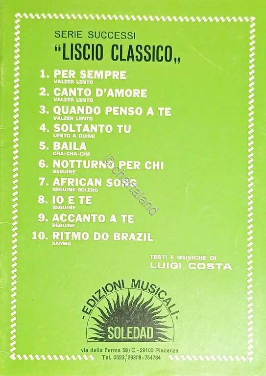 Spartiti - Serie Successi Liscio Classico - Testi e Musiche …