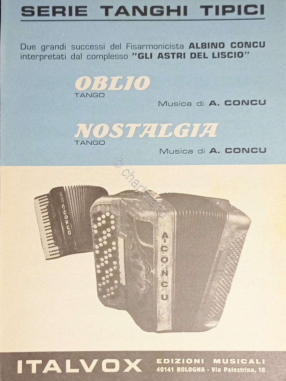 Spartiti - Serie Tanghi Tipici - Oblio - Nostalgia di …