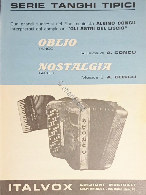 Spartiti - Serie Tanghi Tipici - Oblio - Nostalgia di …