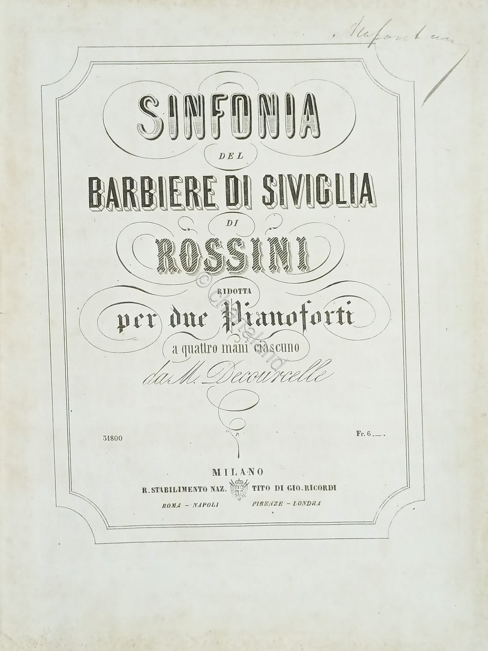 Spartiti - Sinfonia del Barbiere di Siviglia di Rossini per …