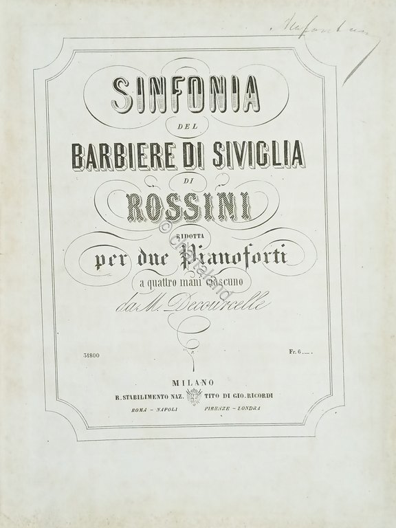 Spartiti - Sinfonia del Barbiere di Siviglia di Rossini per …