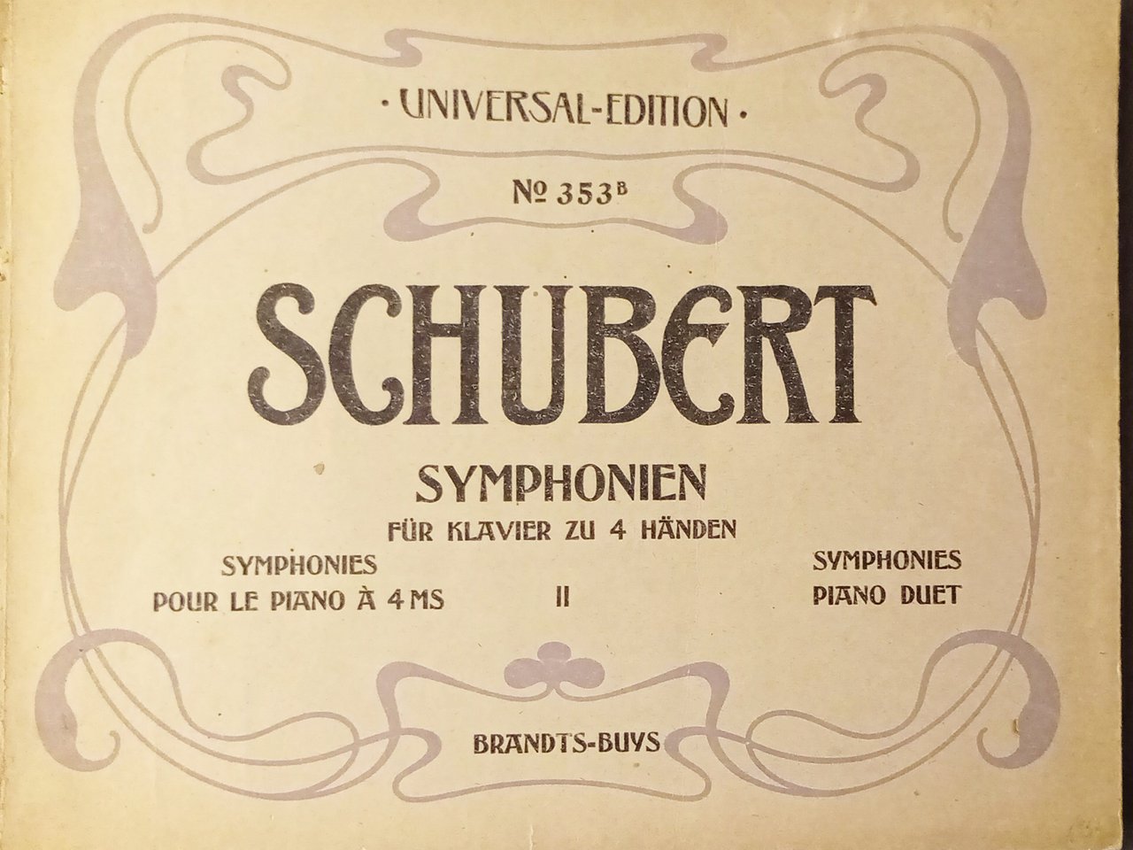 Spartiti - Sinfonien für Klavier zu 4 Händen von Franz …