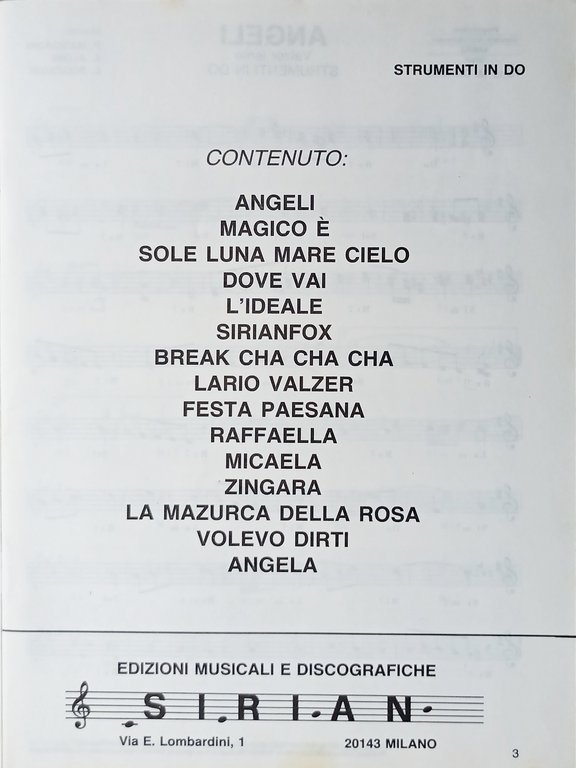 Spartiti - SIRIAN presenta le canzoni di M. Ferrara e …