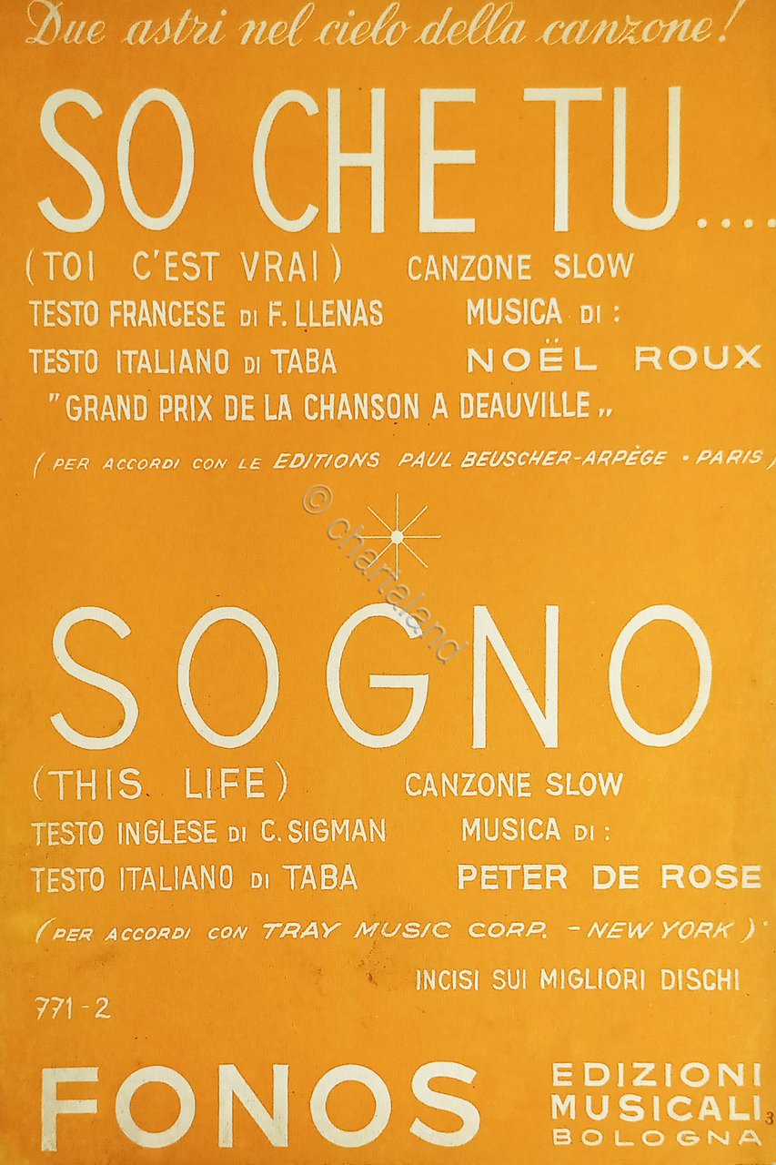 Spartiti - So che tu.. (Canzone Slow) - Sogno ( …