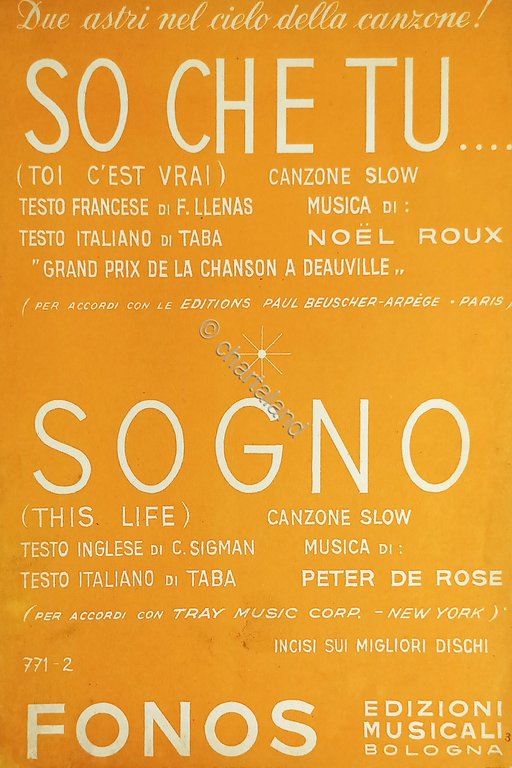 Spartiti - So che tu.. (Canzone Slow) - Sogno ( …