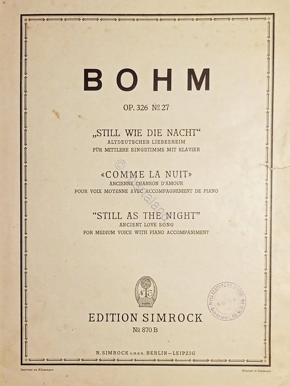 Spartiti - Still wie die Nacht per Canto e Piano … | Immagine Gallery 2