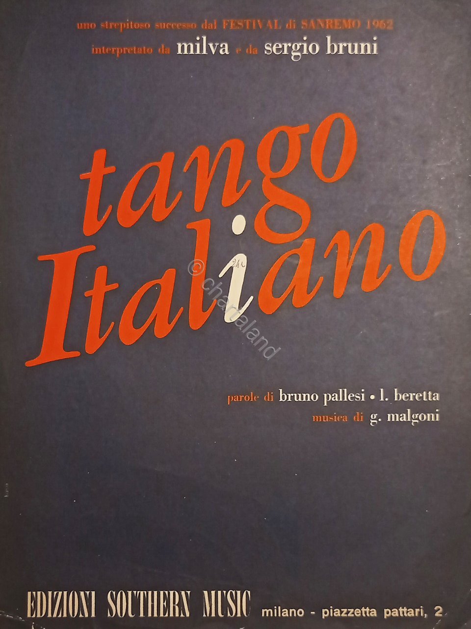 Spartiti - Tango Italiano - Parole di Bruno Pallesi - …
