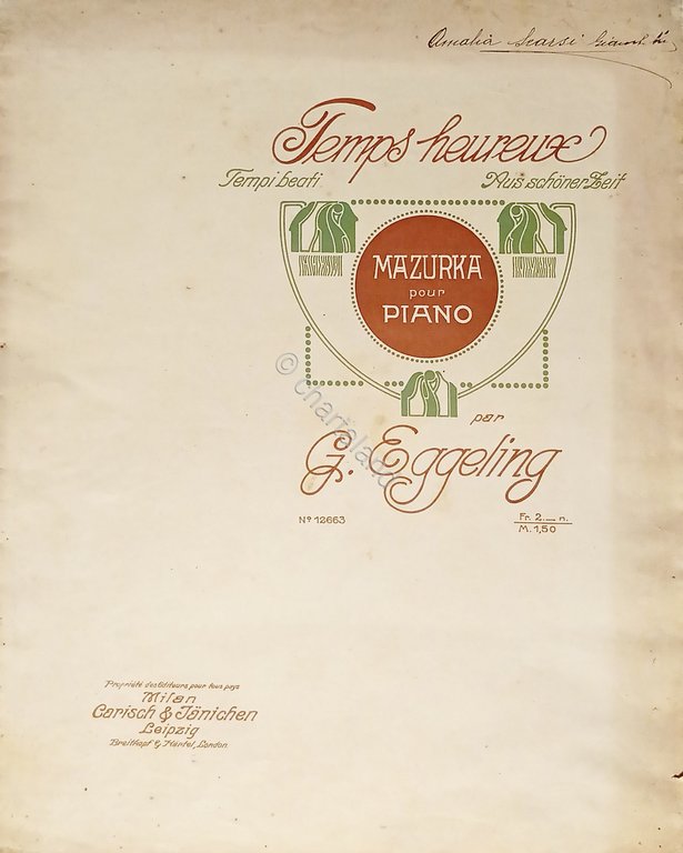 Spartiti - Temps Heureux - Mazurka pour Piano par G. …