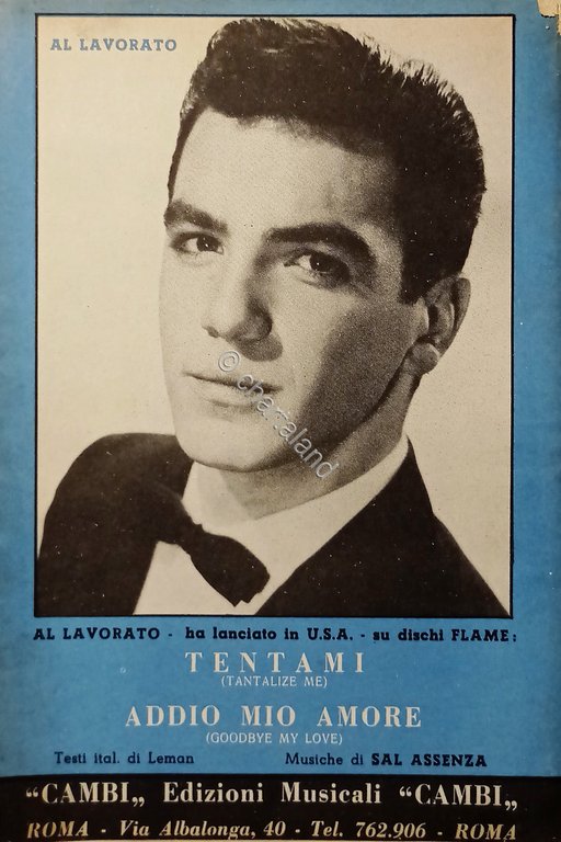 Spartiti - Tentami - Addio mio Amore - Musiche di …