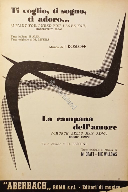 Spartiti - Ti voglio,ti sogno, ti adoro... - La campagna …