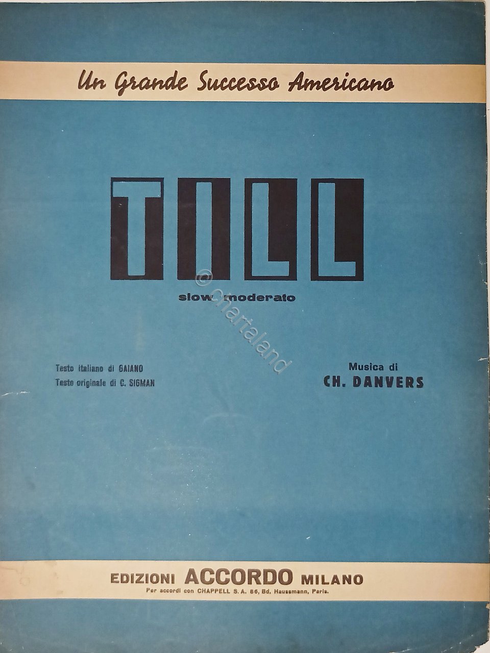 Spartiti - Till - Slow Moderato di Ch. Danvers - …
