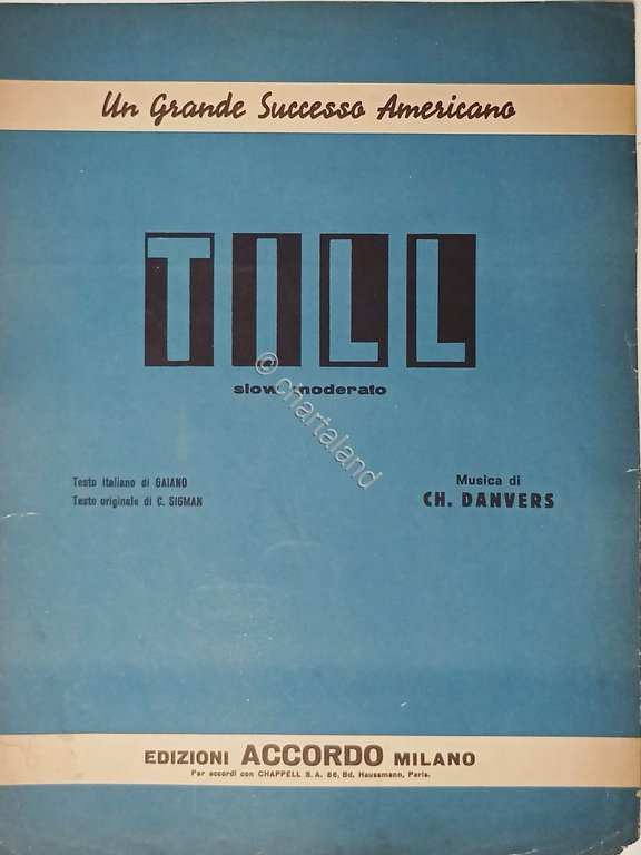 Spartiti - Till - Slow Moderato di Ch. Danvers - …