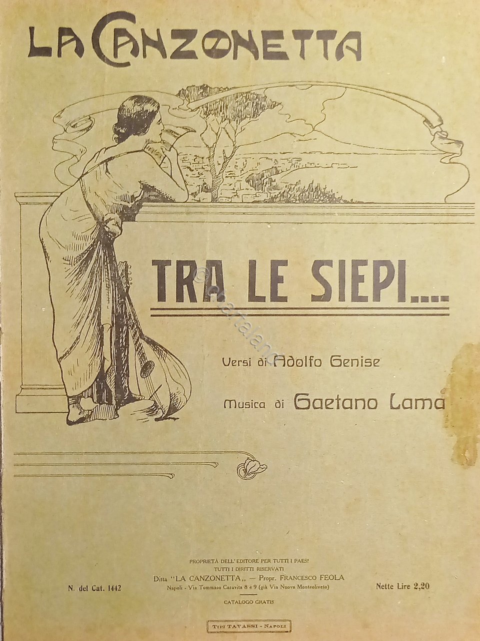 Spartiti - Tra le Siepi - Versi di A. Genise …