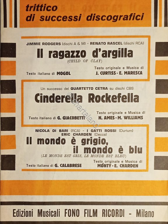 Spartiti - Trittico di Successi Discografici - Raccolta - 1968