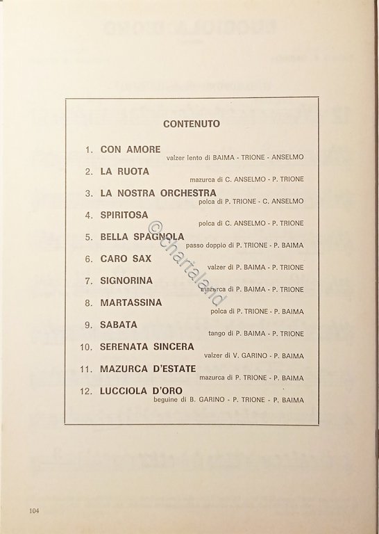 Spartiti - Turbo Musica N. 59 - 12 Brani Incisi …