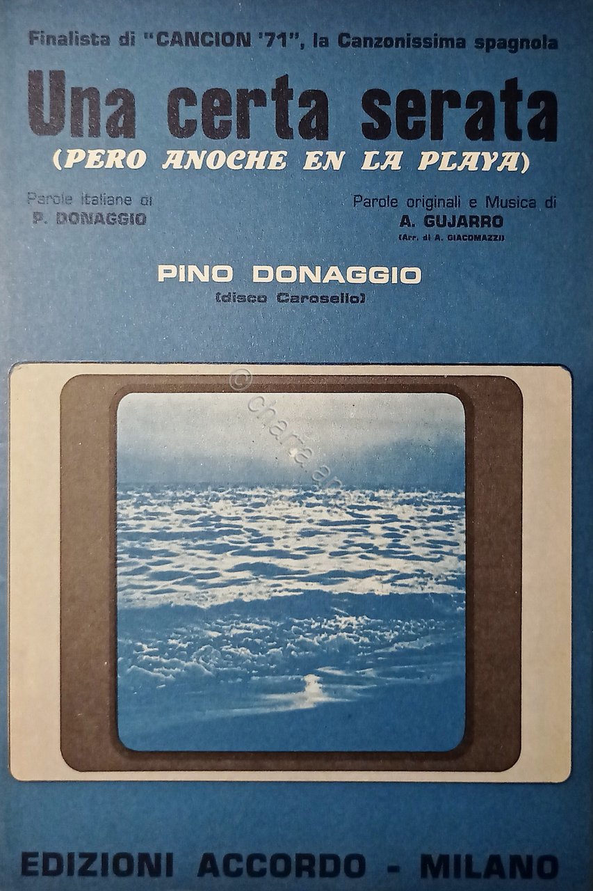 Spartiti - Una certa serata di Pino Donaggio - Un …