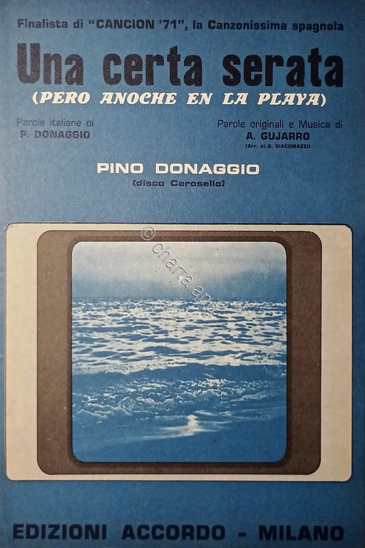 Spartiti - Una certa serata di Pino Donaggio - Un …