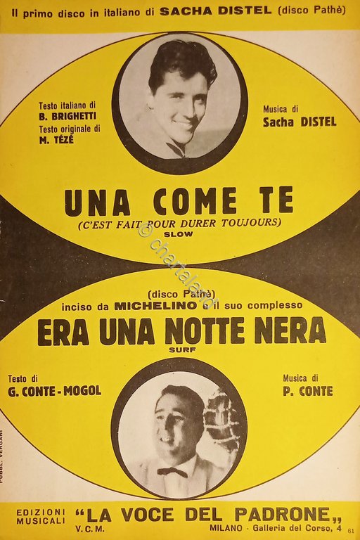 Spartiti - Una come te (Slow) - Era una notte …