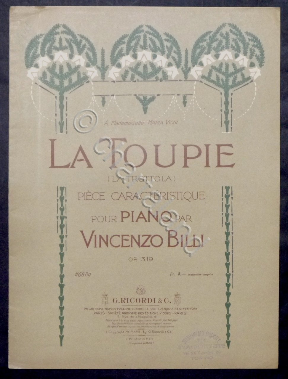 Spartiti - V. Billi - La Toupie (la trottola) - …