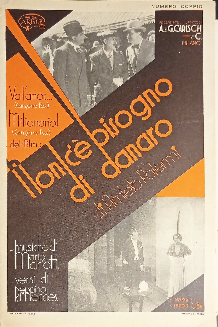 Spartiti - Và l'amor - Canzone Fox - Milionario - … | Immagine principale