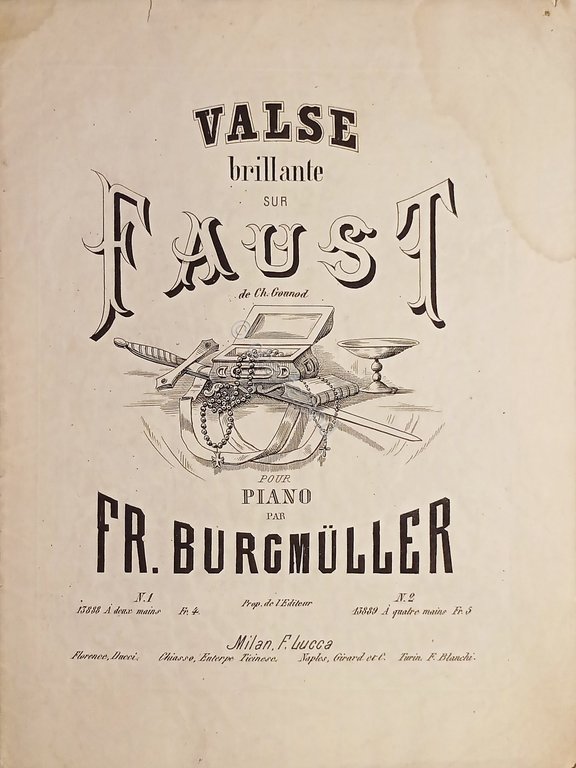 Spartiti - Valse Brillante sur Faust pour Piano par Fr. Burgmuller - Primi '900