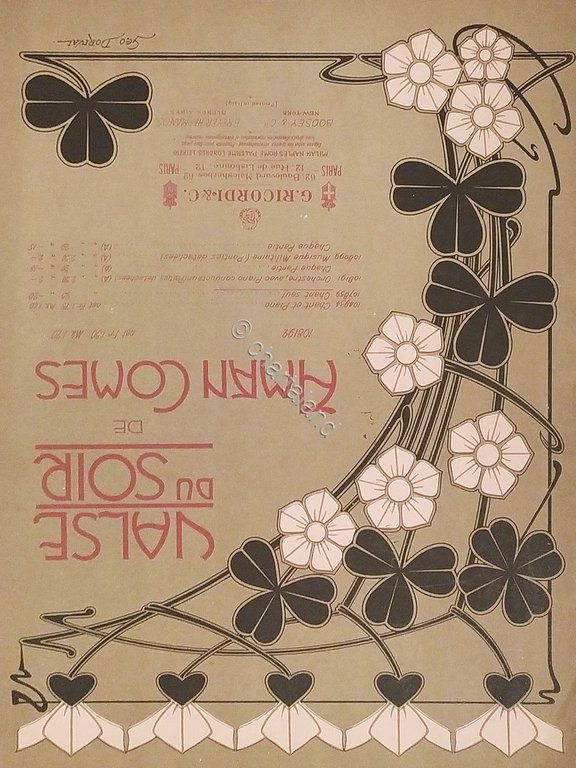 Spartiti - Valse du Soir de Aman Comes - 1920 …